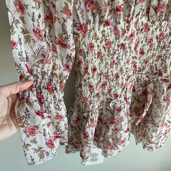 Princess Polly Guetta Mini Dress - Ditsy Floral - White/Pink - US Size 4 - NWT - Picture 13 of 14